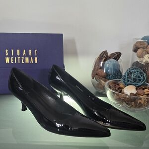 Stuart Weitzman Black Patent Leather Heels